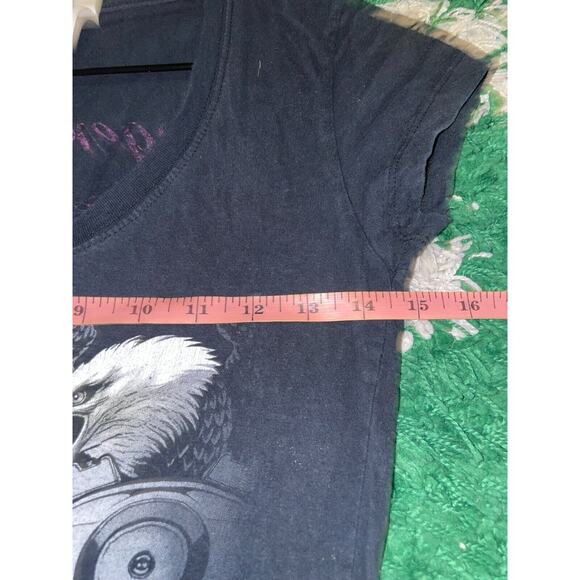 Womens Sangers Cycles Shirt Legendary Heritage American Black Top Tee 2010 M - Picture 9 of 10